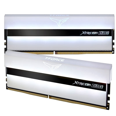 Team T-Force XTREEM ARGB 32GB White Heatsink with ARGB LEDs (2 x 16GB) DDR4 3600MHz DIMM System Memory Team T-Force XTREEM ARGB 32GB White Heatsink with ARGB LEDs (2 x 16GB) DDR4 3600MHz DIMM System Memory